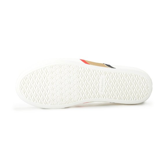 Burberry Men's Thompson Optic White 100% Leather Low Top Trainers Slip On Shoes - Picture 6 of 8